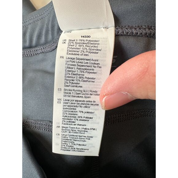 NWT Brooks Run Visible Tight Leggings Gray Reflective Size Large - Picture 10 of 11
